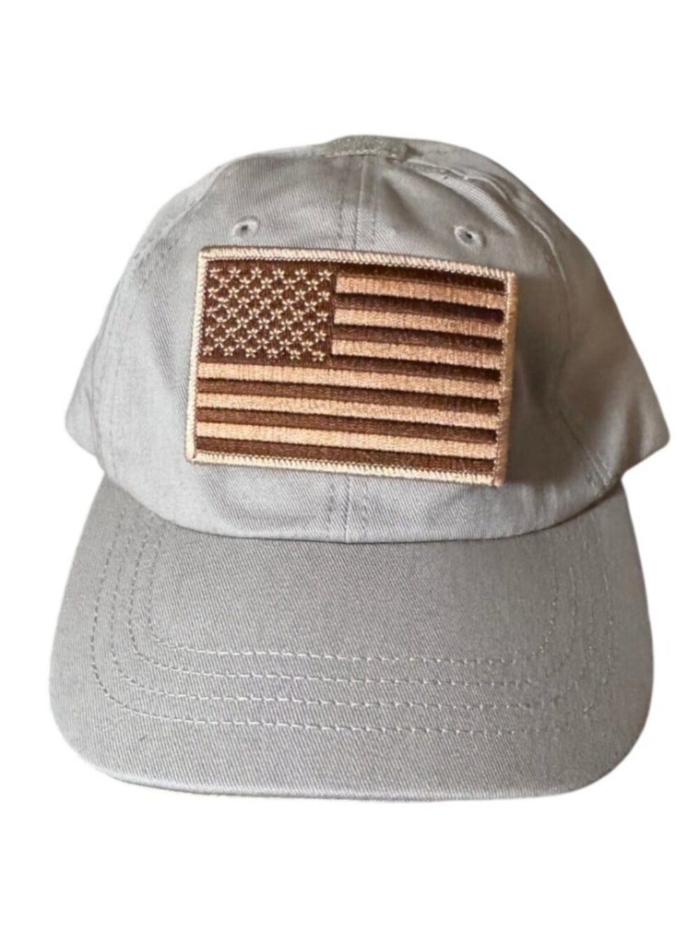Condor Tactical Cap American Flag Patch Beige Adjustable Cotton Hat